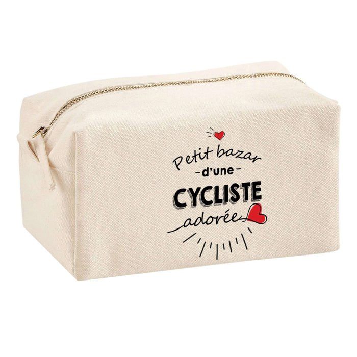 Trousse multifonction Bazar d'une Cycliste adorée Cadeau Anniversaire Idée Personnalisé | Trousse Scolaire Fournitures Bureau