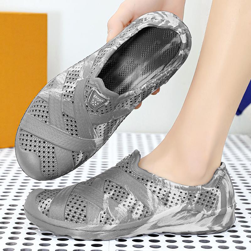 Men's Sandals Shoes for Men Wear-resistant Ventilate Indoor and Outdoor Flat Sandals Soft and Comfortable Gardon Shoes Non-Slip