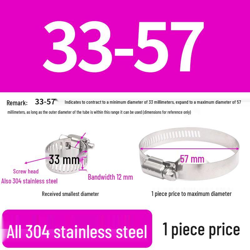 304 Edelstahl Schwerlast Schlauch- und Rohrschelle Clip