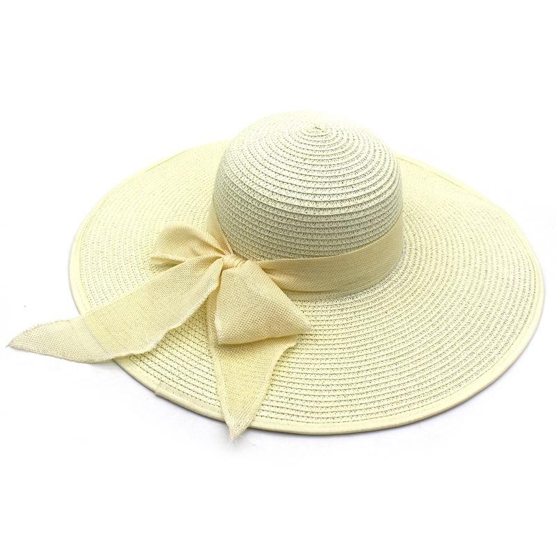 Sun Protection Straw Hats Summer Women Wide Brim Straw Panama Roll Up Hats Belt Buckle Fedora Beach Sun Hats