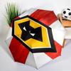Wolves Team Emblem Printed Automatic Umbrella, 8-Frame for Travel, camping, Casual Umbrella, Essential Gift for  for family and friends