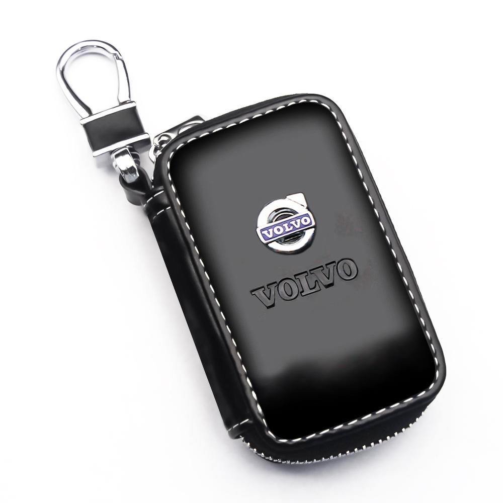 

Leather Car Key Case Protection Auto Key Bag Key Chain Cover For Volvo S60 S90 XC40 XC60 XC90 V60 V90 EX40 V40 V50 V70 C30 T5 T6