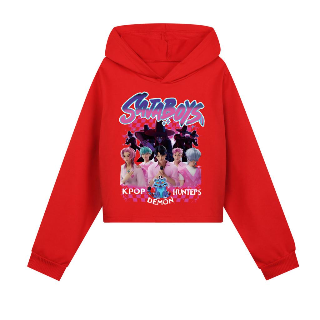 Kids Girls Anime Cartoon POP Singer Super Star Rumi Mira Zoey Saja Boys Printed Casual Long Sleeves Hoodies Sweatshirt Top