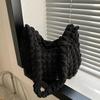 1pcs Crossbody Bag with Pleated Design Embroidered Plaid Shoulder Bag Underarm Bags Simple Large Capacity Quilted Tote Bags