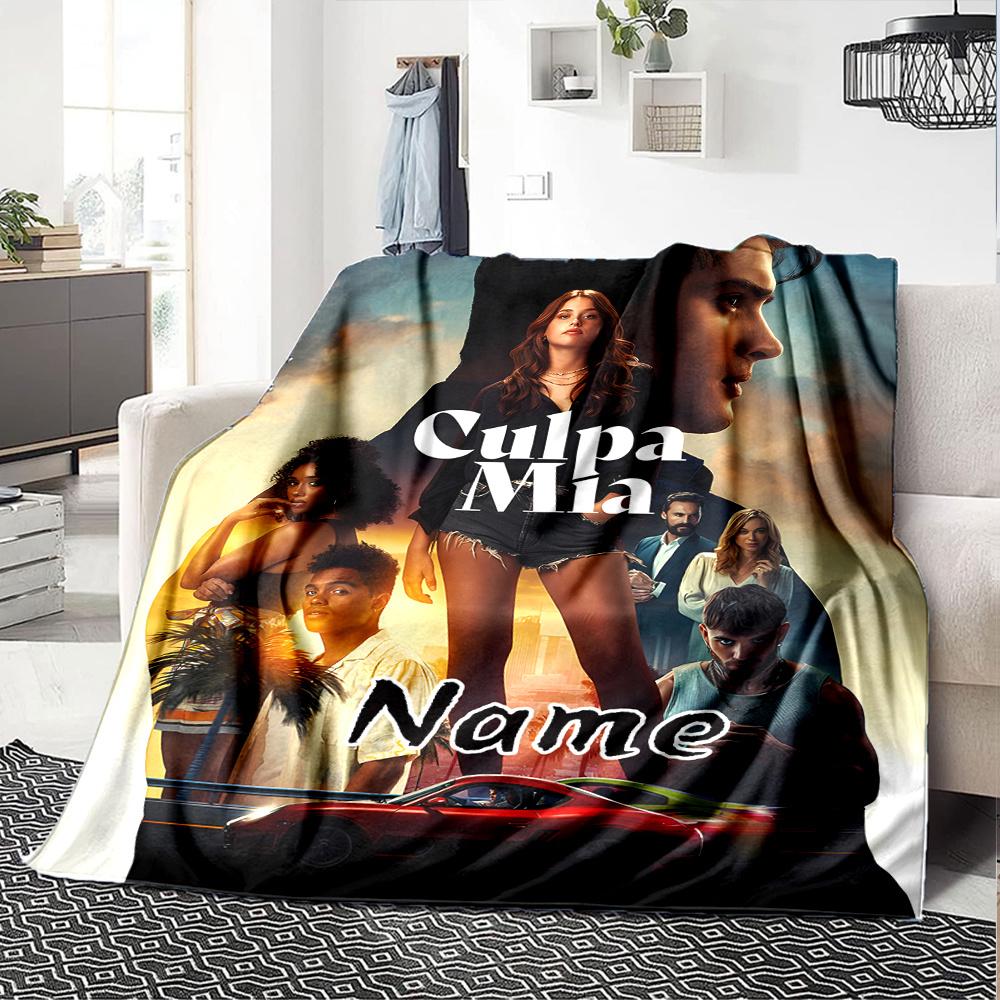 Women Men Car Sunset Sky Four Seasons Blanket Customized With Your Name Lightweight And Warm Perfect Gift For Home Office Camping Sofa Travel Beach