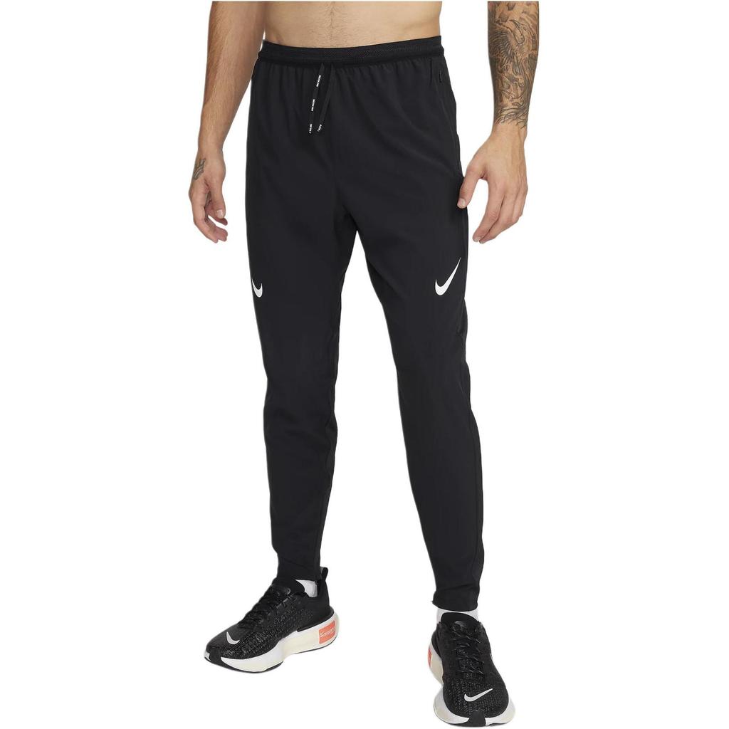Nike Aeroswift Logo Drawstring Running Pants Men Bottoms Black FN3361-010