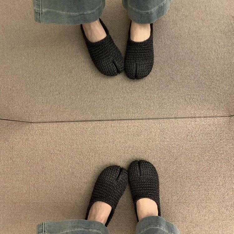 Fashion Women Tabi Flats Shoes 2025 Summer New Mules Split Toe Slippers Shoes