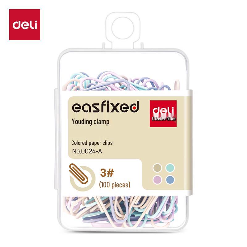 Deli 29mm Morandi Color Paper Clips (30 Boxes)