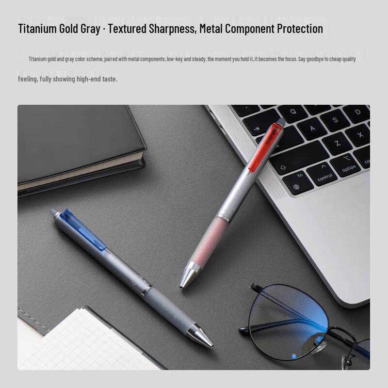 KACO 0.5mm Erasable Red Press Gel Pen