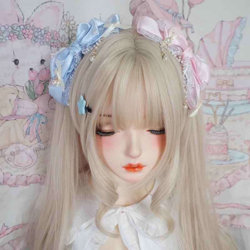 Cute Baby Bows Hair Clip For Kids Girls Solid Color Hairpins Barrettes Handmade Headwear Hair Accessories Princess Lolita Hair Clamp