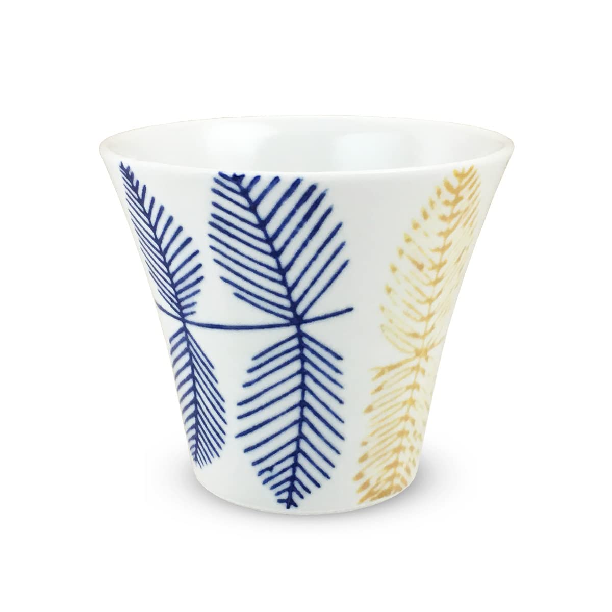 

Kunzangama Teacup Made in Leaf J-kitchens (Hasami Ware, Japan, 130cc, Pattern, Blue)