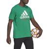 Adidas T Shirts Men's Green Crew Neck Moderate Straight Fit HU0281