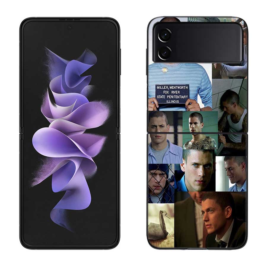 Prison Break TV Series Phone Case For Samsung Z Flip 7 6 5G Galaxy Z Flip 5 4 3 Black Hard Cell Cover Luxury PC Shell Coque