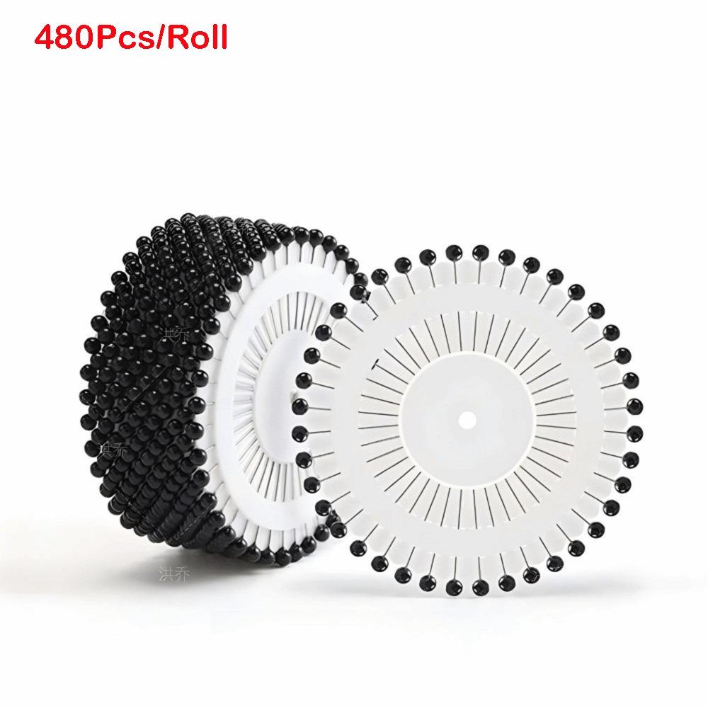 480PCS Garment Fitting Pin Colorful Positioning Pin Pearl Head Large Size Dressmaker Pin Shaping Pearl Pin Sewing