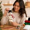 Crochet Snowman Hanging Ornament DIY Kit, Crochet Material for Christmas Projects