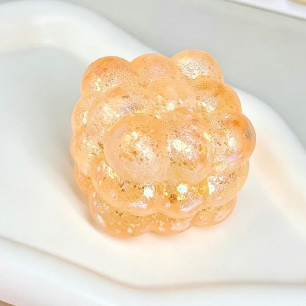 Clear Cube Squeeze Ball Maltose Texture Squishy Toy Novelty Gift Sensory Cube  Daily Venting