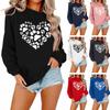 Women's Fashion Casual Color Long Sleeve Valentine's Day Printed Sweater