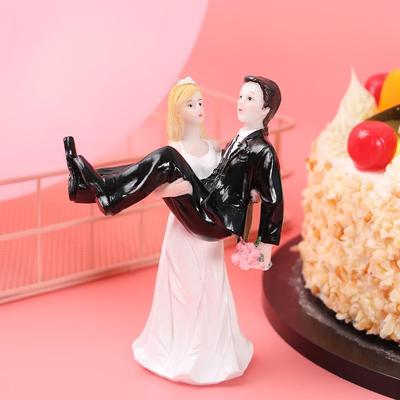 Elegante Valentinstags-Hochzeitsdekoration Figur Geschenk Geburtstag Jubiläum Kuchenaufsatz Braut&Bräutigam Paar Synthetisches Harz