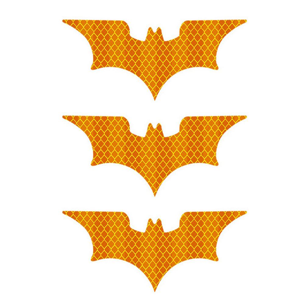 3Pcs/ Set Bat Car Reflective Sticker Electric Vehicle Warning Stickers Safely Night Helmet Decorative Decals Accessoire Voiture