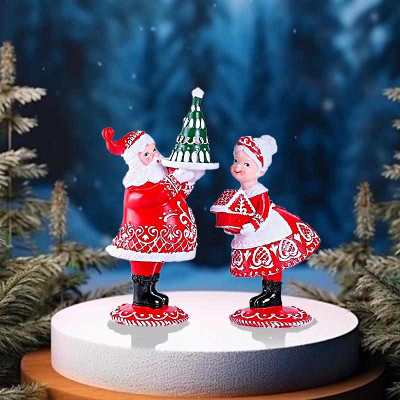 

1 шт  Украшение торта Украшение сада Рождественские украшения Рождественская пара Рождественские игрушки Стол