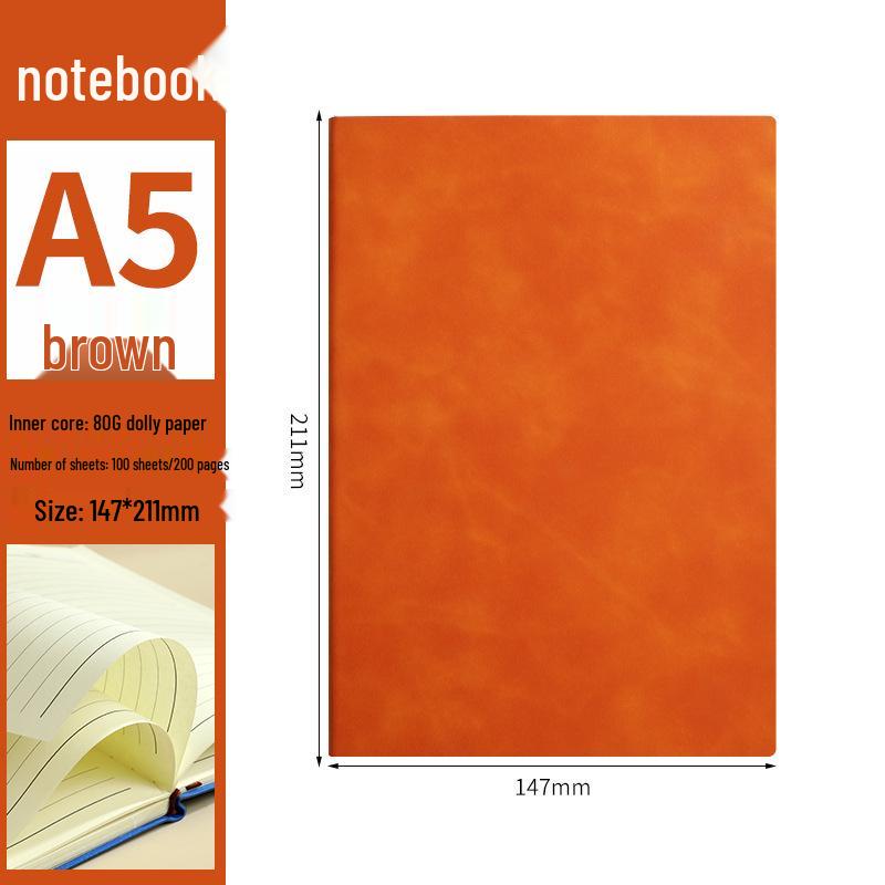 Customized Sheepskin Leather B5 Notebook for Business Meetings