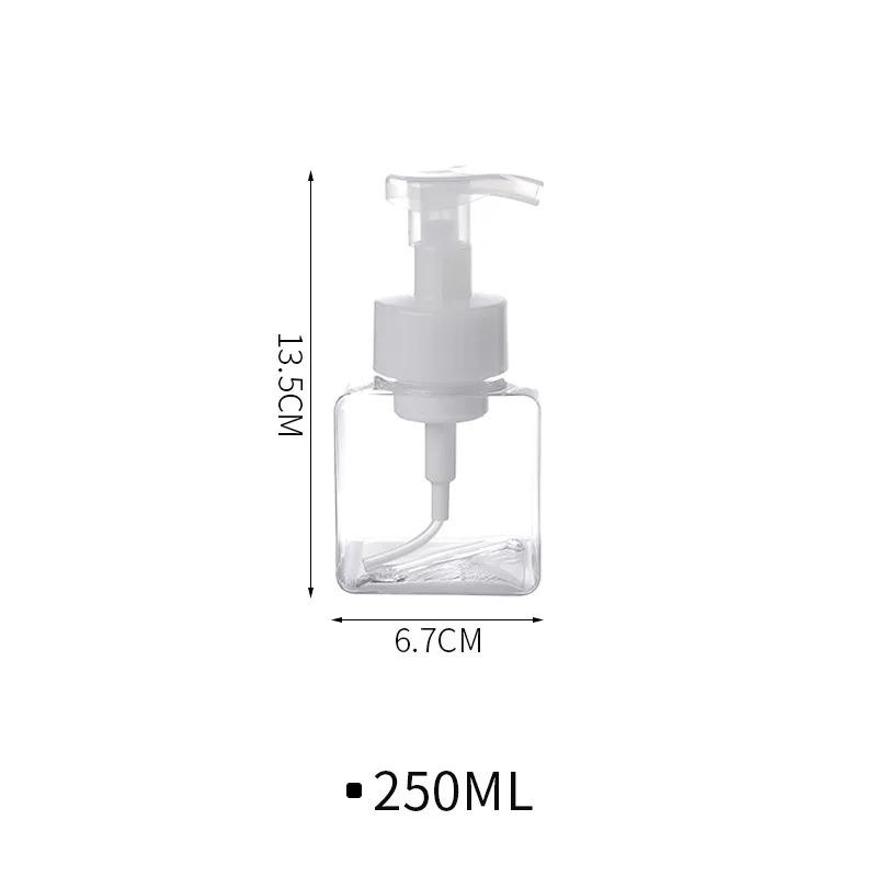 1-4 PCS Bathroom Press Type Foaming Bottle Dispenser Hand Foam Empty Bottle Facial Cleanser Travel Household Shower Gel Portable (as the picture,1PCS)