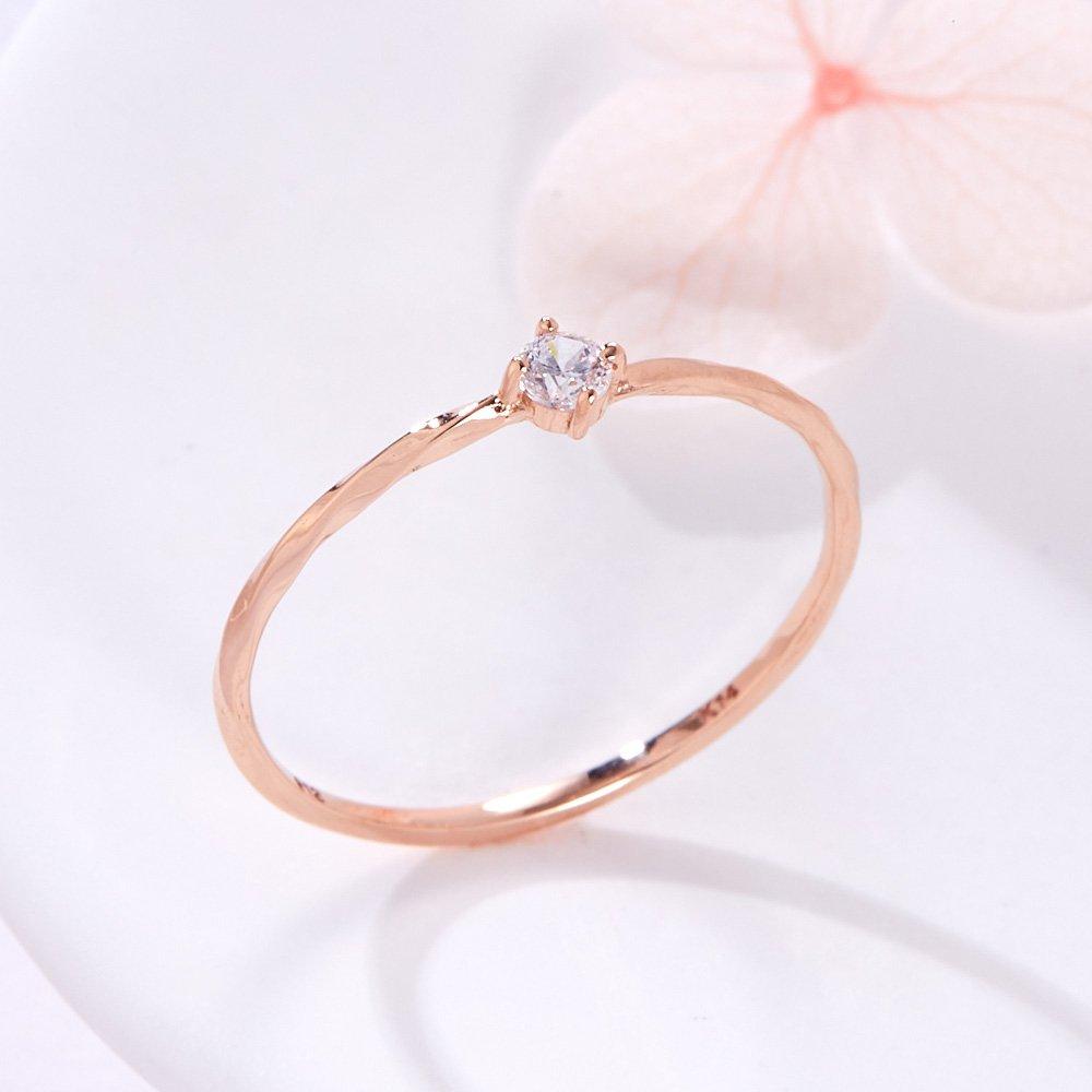 [Bnbgold] 14K/18K Circle Prong Cubic Twist Ring Npr41582