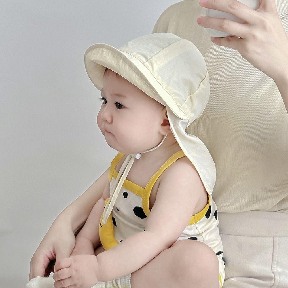 Neck Ear Cover Kids Beach Cap UV Protection Sunscreen Bucket Hat Breathable Children Sun Hat  Kids