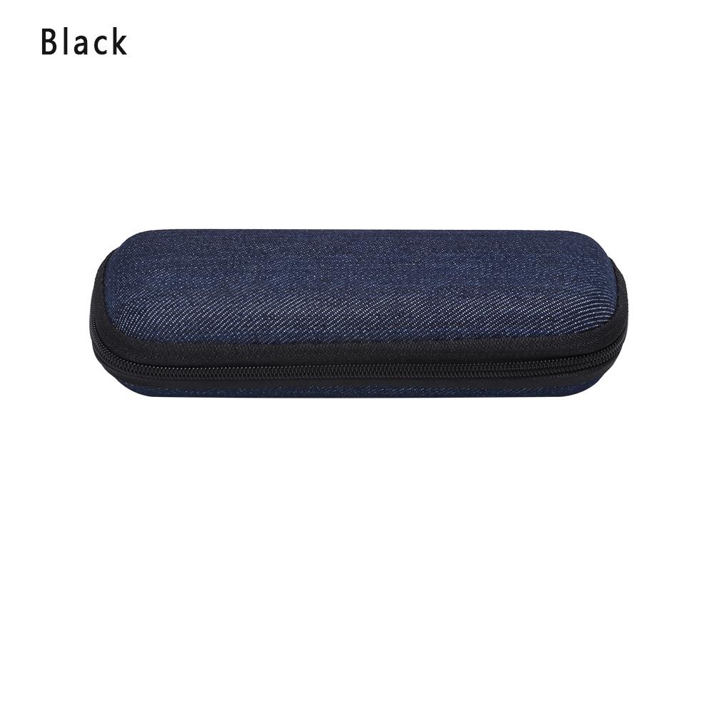 1Pc Fashion Portable Glasses Box Denim Fabric With Zipper Sunglasses Reading Glasses Protection Case Crush Resistance Container