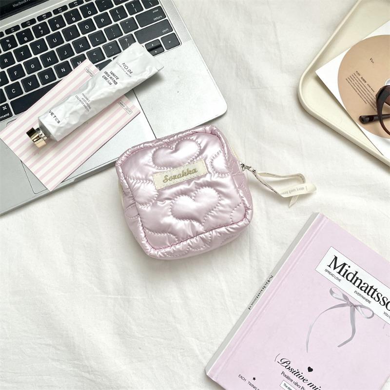 5913 pu love sanitary napkin storage bag student portable small bag mini cosmetic bag storage sanitary bag
