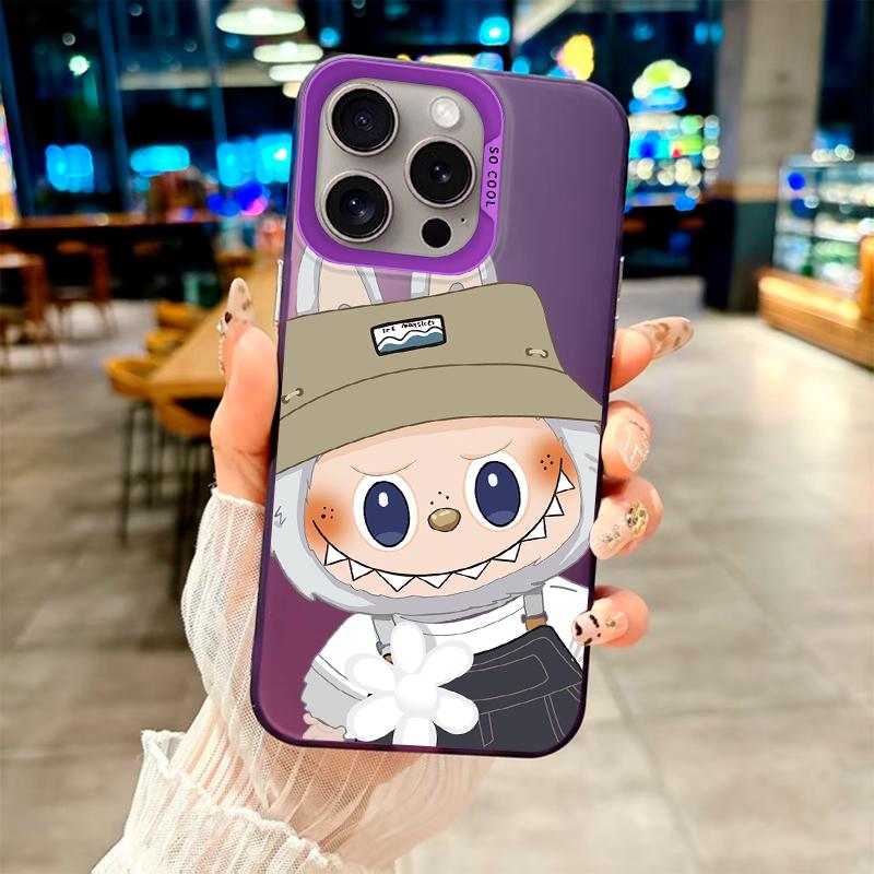 Labubu's Trendy and Cool Adventure Style" Fashion Case for Oppo/Realme Series.Oppo A12,A1 Pro,Reno6 Lite,A3x,A32,A58,A17,Realme 7i,9i,V23,C15,C25Y...