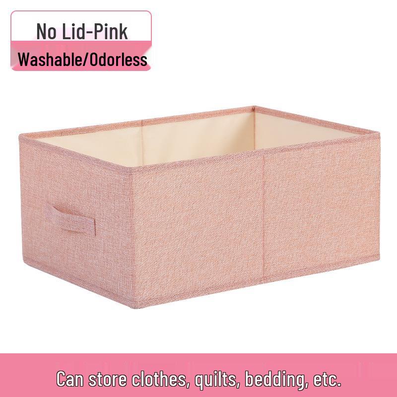 Cotton and Linen Folding Storage Box Organizer for Clothes and Toys