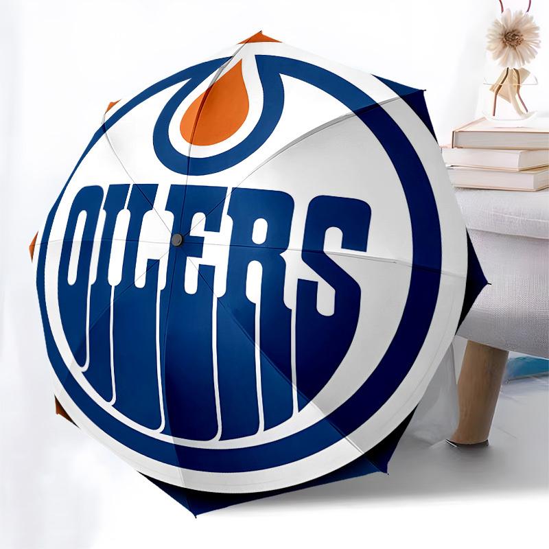 Edmonton Oilers, Apertura e Chiusura Automatica NHL, Struttura a 8 Costole Ombrello Portatile, Adatto per Uomini e Donne in Tutte le Stagioni Perfetto Gi