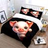 A Cute Pink Cartoon Piggy Print Soft Comfortable Duvet Cover Bedding Set Included 1*Duvet Cover  2*Pillowcases Luxury Gift