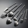 Slim Waist Handle Stainless Steel Cutlery Sets Western Tableware Knife Fork Spoon Tea Kitchen Accessories Hotel Table Service