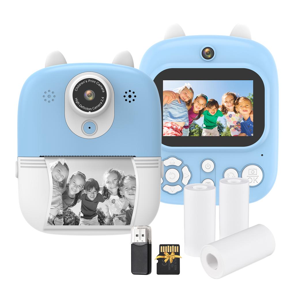 Sofortbildkamera für Kinder, Digitalkamera für Kinder, 1080P, digitale Videokamera, Doppelobjektiv, 2,4 Zoll, IPS