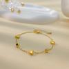 Simple And Versatile Titanium Steel Peach Heart Jewelry Fashion Niche Light Luxury Stainless Steel Love Bracelet Women
