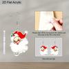 2D Flat Acrylic Christmas Earrings for Women Funny Lightweight Colorful Christmas Santa ClausDangle Drop Earrings Christmas Party Accessories Jewelry