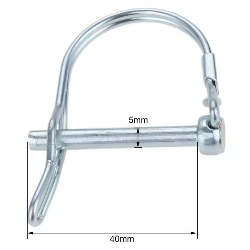 Быстроразъемный замок типа D для прицепа Грузовика Зажимной штифт Безопасности Велосипеда Детской коляски Грузового судна Крюк-сцепка Зажим Защелка формы D Штифт 5x40mm