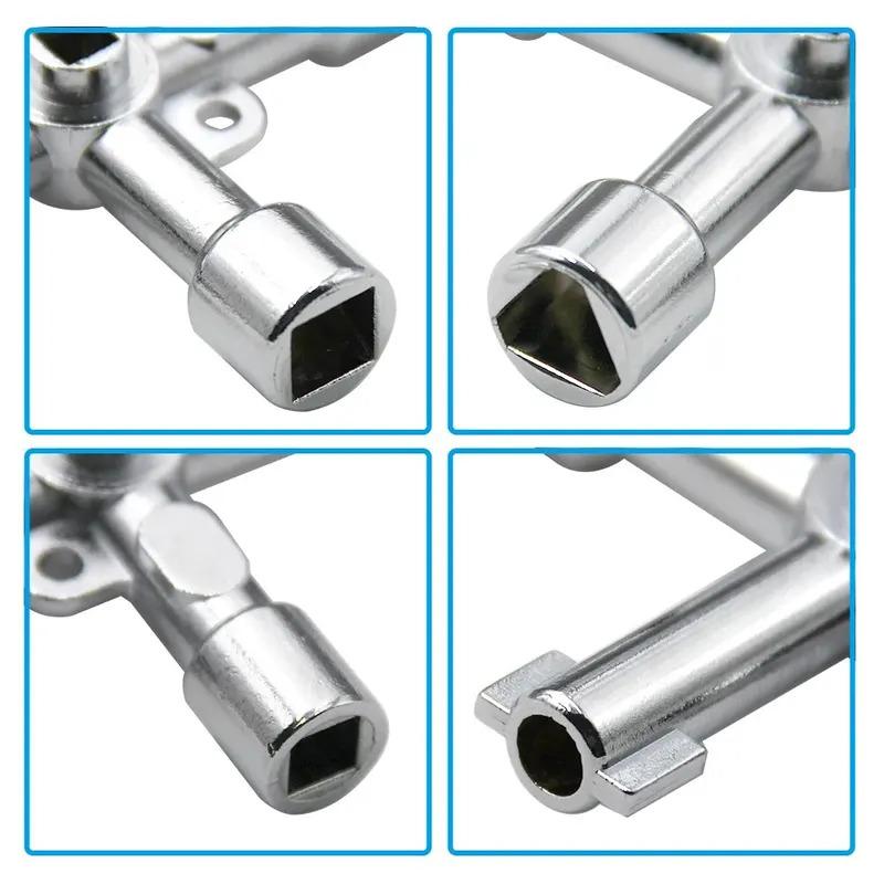 4-in-1 Multifunctional Cross Screwdriver Set - Silver Portable Hand Socket Screwdriver Head Combination Kit