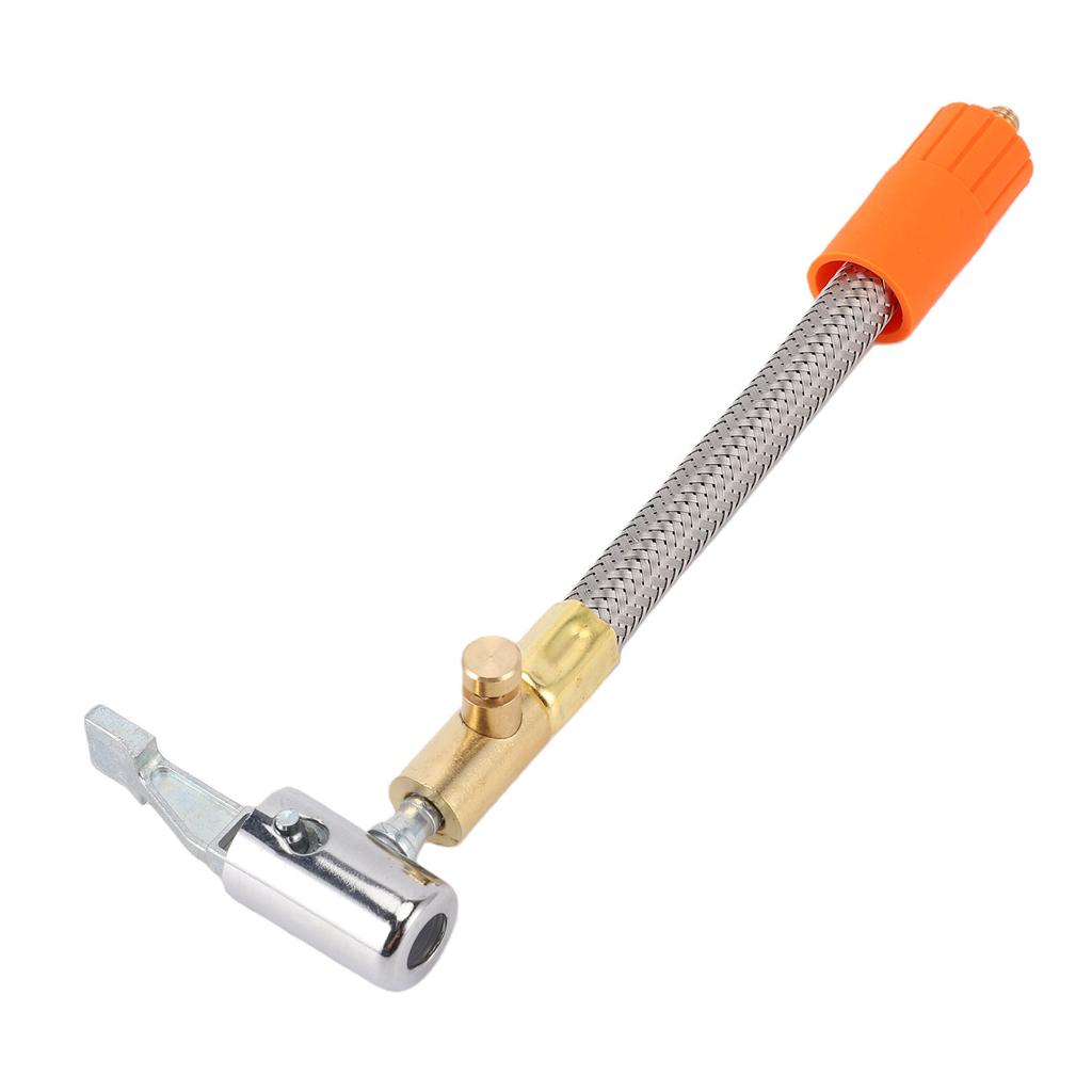 Tire Inflator Hose Adapter 7in Stainless Steel M6 Thread Tire Inflator Replacement Hose for Cars Motocycles Bikes