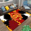 "Manchester United Logo Carpet with Red and Black Abstract Design" Suitable for Use As an Anti-slip for Living Room Bedroom Sofas