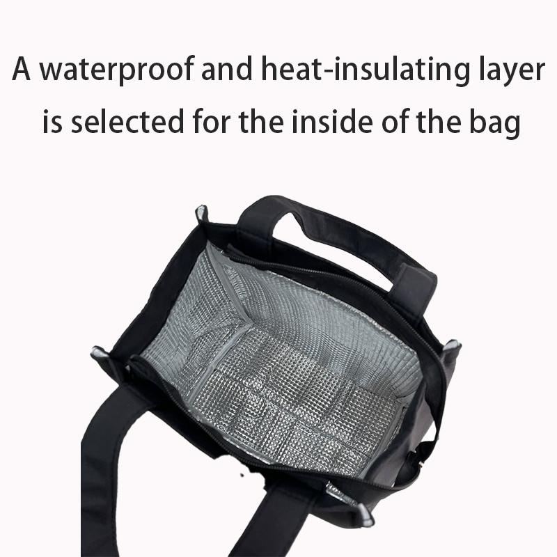 Large-capacity Simple Bento Bag for Going Out and Taking Lunch to Work Aluminum Foil Insulated Lunch Box Bag Handbag