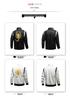 2021 Men's Fashion Hooded Embroidered Leather Motorcycle Jacket, Autumn/Winter Outerwear