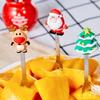 Ornaments New Year Table Accessories Vegetable Fork Christmas Decorations Christmas Fruit Fork