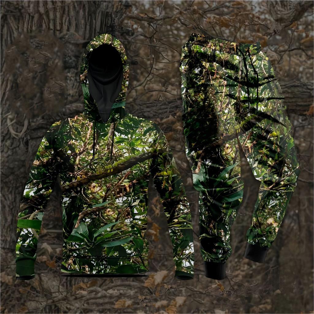 Spring  Autumn Camouflage 3D Printed Hoodie Suit Men Sweatshirts Sweatpants Casual Fashion Two Piece Tracksuit Set Men's Clothing