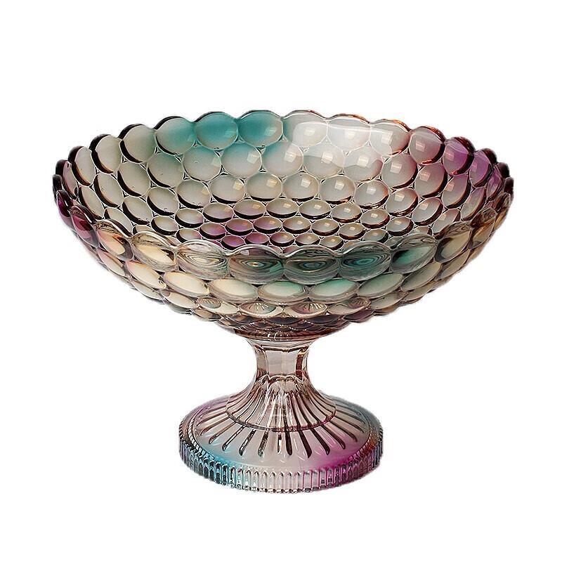 Homeglen European Crystal Pedestal Fruit Bowl