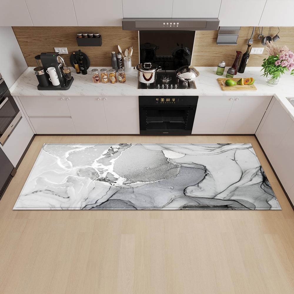 Marble Kitchen Mat Porch Door Mat Bathroom Door Floor Carpet Bedroom Corridor Non-slip Mat