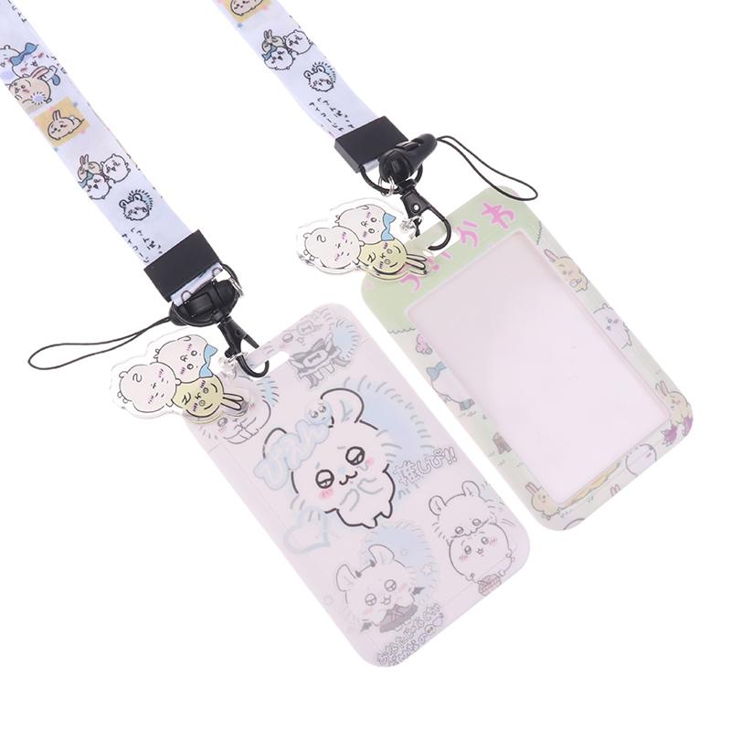 Cute Cartoon Neck Strap Lanyard Card Cover For Student Id Card Teacher Strap Badge Holder Photo Card Diy Hang Rope Keyring