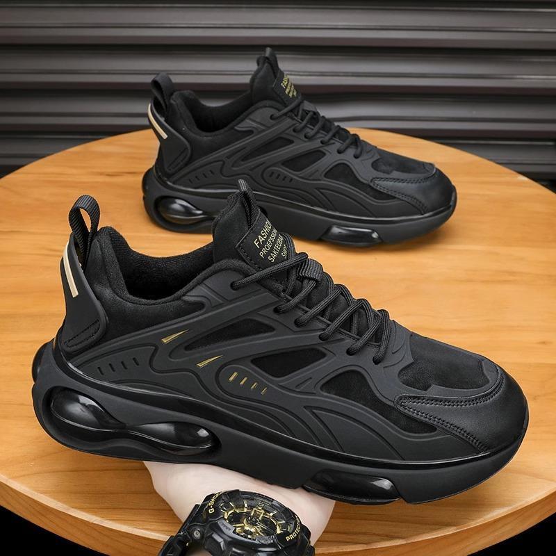 Hydrogen cloud autumn and winter new large size shock absorption air cushion sports leisure running height increase black dad
